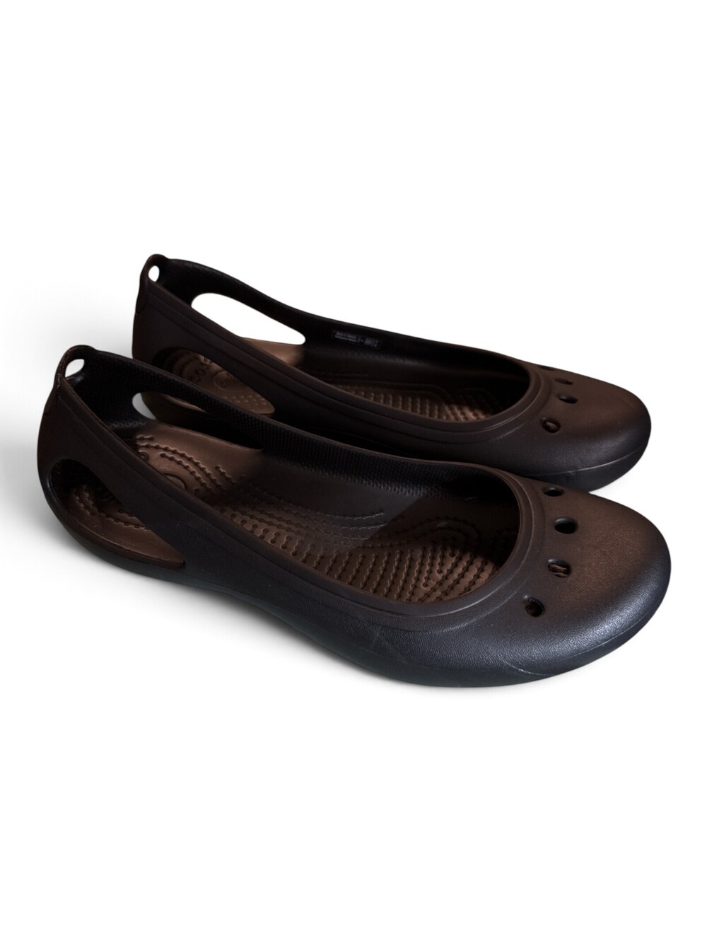 Crocs Black Mary Jane Flats with Buckle Strap